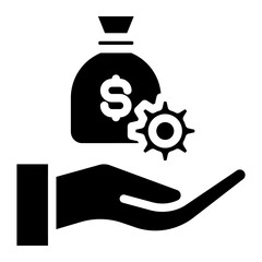 Payroll icon glyph style vector illustration