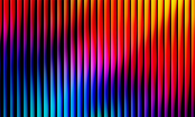 Fototapeta premium Vibrant Symphony: A Dance of Chromatic Waves and Vertical Light—An Abstract Journey Through the Spectrum of Color, Where Fiery Reds, Electric Blues, Luminous Yellows, and Deep Purples Flow in Harmonio