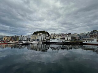 Obraz premium View of Mount Aksla in Norway