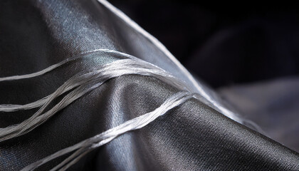 Silvered Thread Weaves Through The Fabric Of A Cloak Of Invisibility