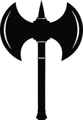warrior twin axe weapon vector design
