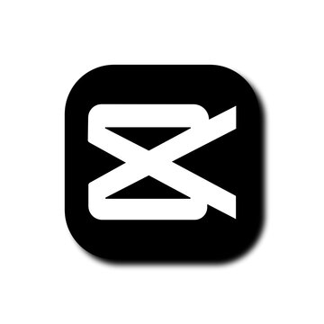 capcut square logo with shadow. capcut square icon with shadow. capcut square button with shadow.