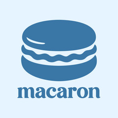 Macaron logo vector illustration template. Simple letter design