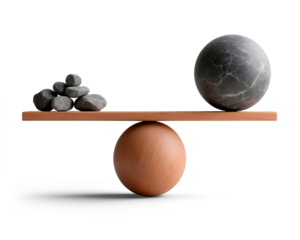 A minimalist visual representation of inner peace and mental health. This image features a transparent background and a subtle drop shadow