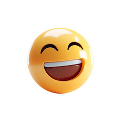 Smiling, laughing emoticon, round, yellow face