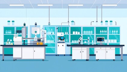 Modern laboratory interior