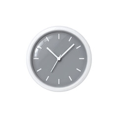 Gray clock with white frame