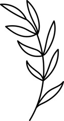 Simple Leaf Outline Drawing