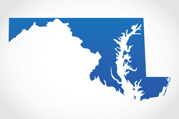 Fototapeta premium Vector graphic artwork suitable for print and web containing flat detailed map of MARYLAND