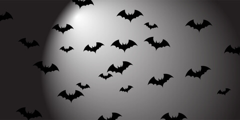 Halloween background pattern bat silhouette, simple elegant attractive grave copy space area eps 10