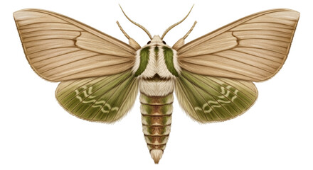 Isolated noctuid moth illustration, natural history image of a night flying insect artwork