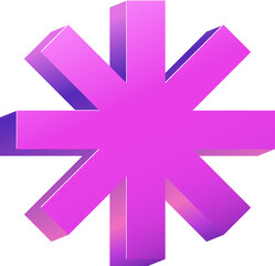 abstract 3d circle star