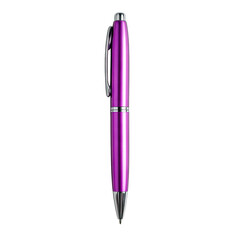 A vibrant purple pen, metallic finish,  vertical shot