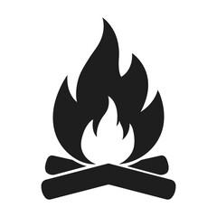 campfire simple flat vector icon