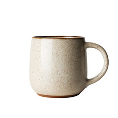 Creamy off-white mug with speckled texture and reddish-brown base