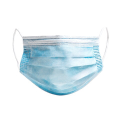 Light-blue disposable face mask with ear loops (1)