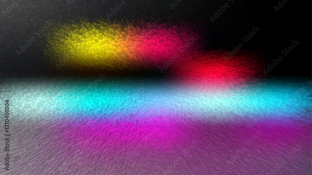 Poster abstract vibrant spectrum with 3d effect creates dynamic energy and futuristic vibe