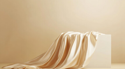 Silk Draped Over a Corner with a Smooth and Flowing Texture
