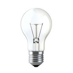 Bright Light Bulb on White Background for Graphic Design Projects