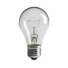 Obraz premium Clear incandescent light bulb, front view (1)
