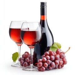 Beaujolais nouveau celebration with wine bottle and glasses for festive gatherings and autumn harvest