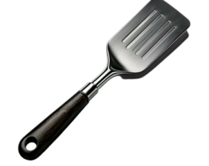 Flat Cooking Spatula with Matte Black Grip PNG