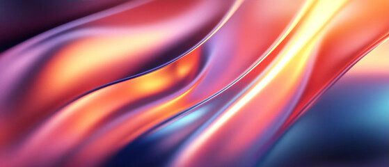 Obraz premium Abstract Image with Flowing Light Trails in Shades of Orange and Blue