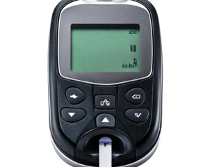 Digital Glucose Meter Front View, PNG