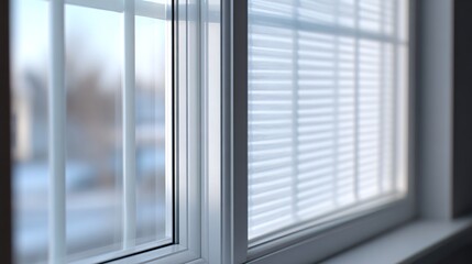 translucent. Minimalist white window frame with translucent panels filtering soft daylight. real-estate listings, architecture portfolios, designed for interior renovation comparisons for interiors.