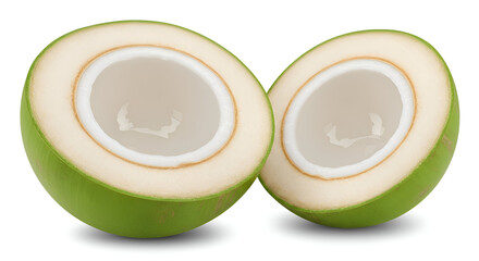 Fresh Green Melon Halves With Juicy White Flesh, A Deliciously Sweet And Refreshing Fruit Perfect For Summer Desserts And Healthy Snacks