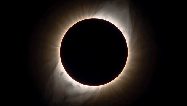 Stunning solar eclipse, sun partially hidden