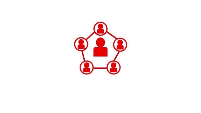 Flat vector icon of a man with a key symbolizing connection and social network communication