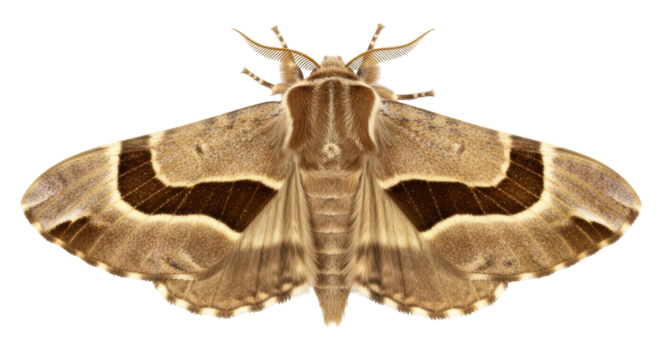 Isolated Angle Shades Moth with its Wings Spread on Display in a Natural Setting Indoors