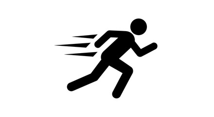 Dynamic runner silhouette symbolizing speed, achievement, and forward momentum for success