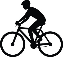 bicycle rider silhouette vector illustration
