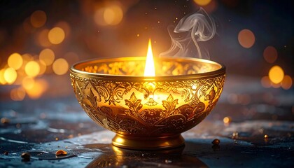 burning candles in the church