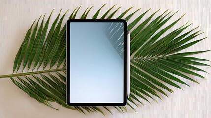 Tablet with palm leaf composition