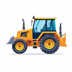 Naklejka premium bulldozer excavator isolated on white