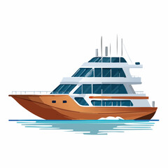 Naklejka premium vector illustration of a cruise ship