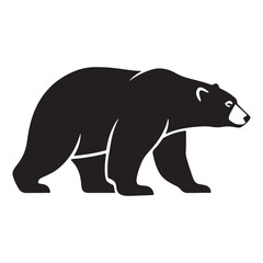 Polar Bear Silhouette Vector Illustration