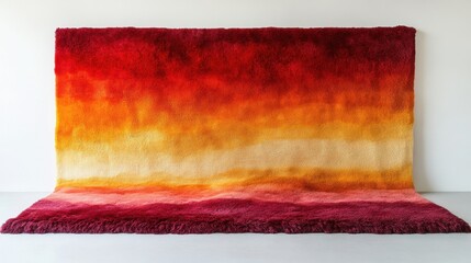 orange frame on the wall