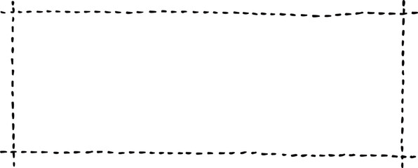 点線のシンプルな四角いフレーム