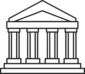 Fototapeta premium museum outline vector illustration line&nbsp;art