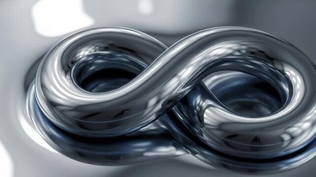 Liquid metal fractal M&ouml;bius knots mercury