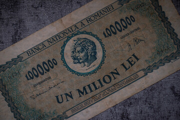 One million lei romanian banknote from 1947.
