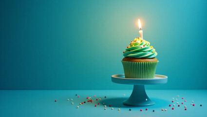 birthday cake with candles