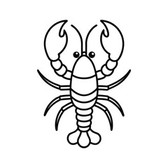 lobster icon symbol template for graphic and web