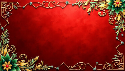 christmas background with holly