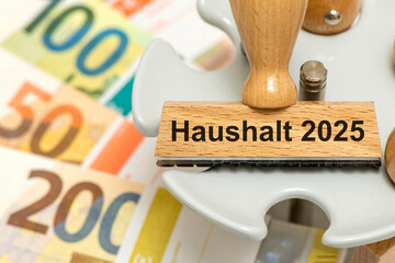 Symbolbild zur Verabschiedung des Bundeshaushalt 2025 durch die Bundesregierung - FOTOMONTAGE