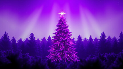 christmas tree in the forest